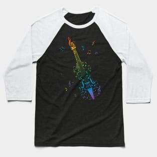 Rainbow music notes in violin Baseball T-Shirt